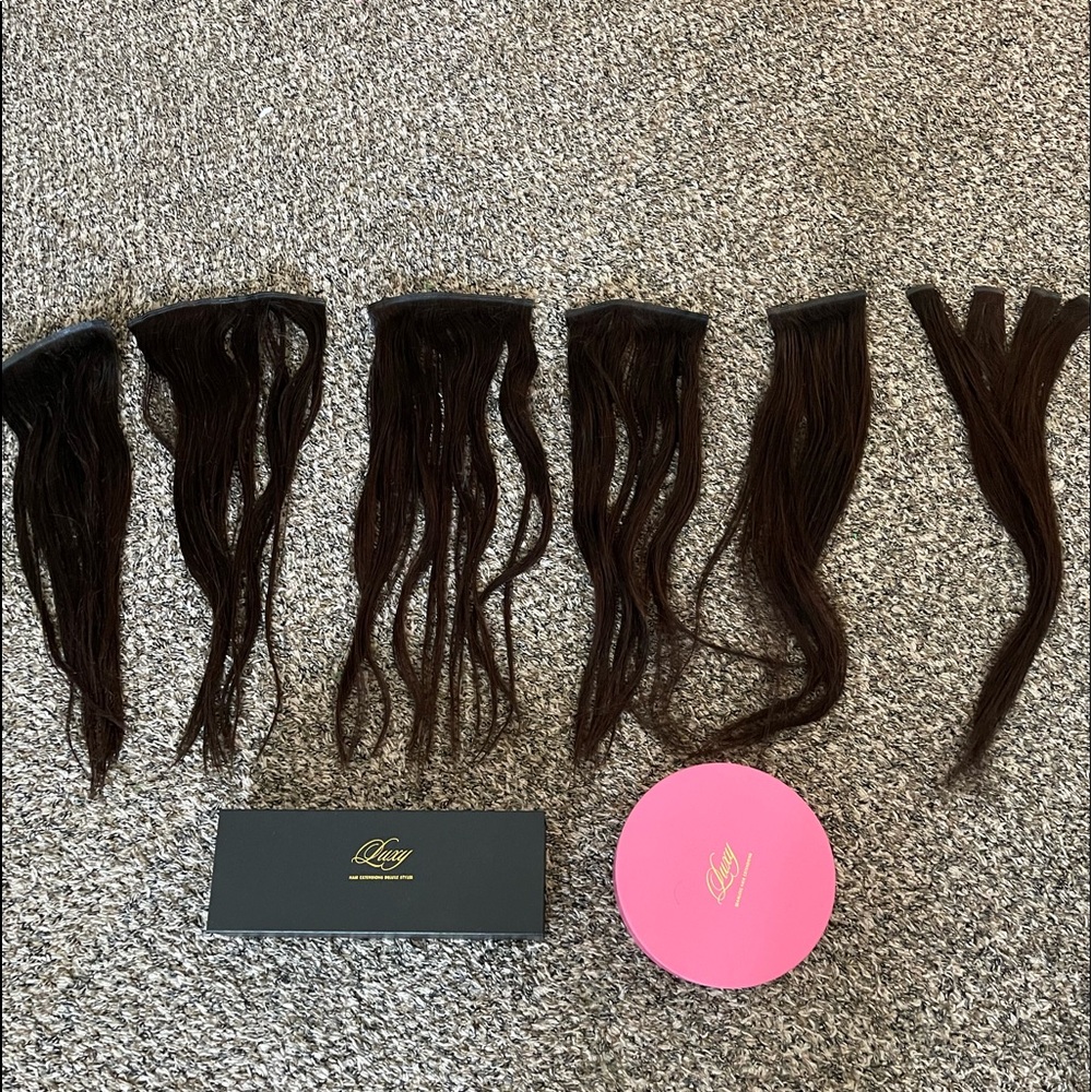 Luxy 20 inch Seamless Mocha Brown Clip ins